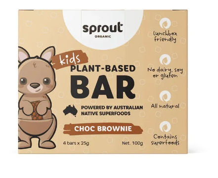 Sprout Organic Kids Plant-Based Bar - Choc Brownie 25g X 4